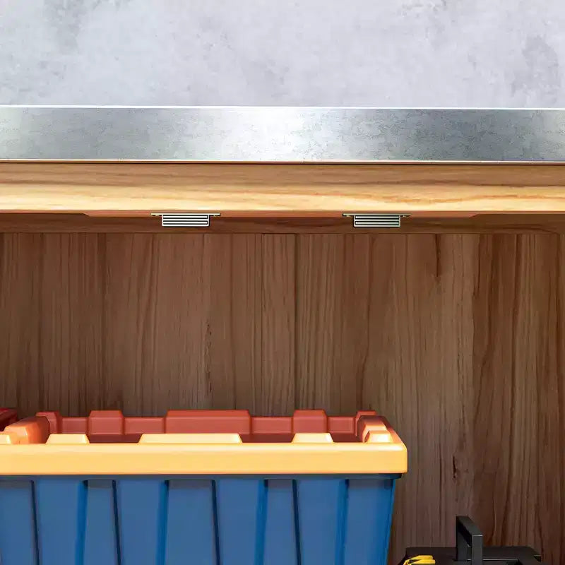 Tannenhölzernes Outdoor-Aufbewahrungsschrank mit Metallplatte 92 cm