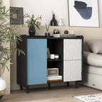 MDF-Sideboard mit 2 Schubladen und offenen Fächern, 90 cm
