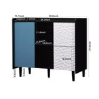 MDF-Sideboard mit 2 Schubladen und offenen Fächern, 90 cm