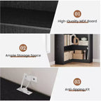 MDF L-förmiges Eckregal 5-stöckig 182 cm