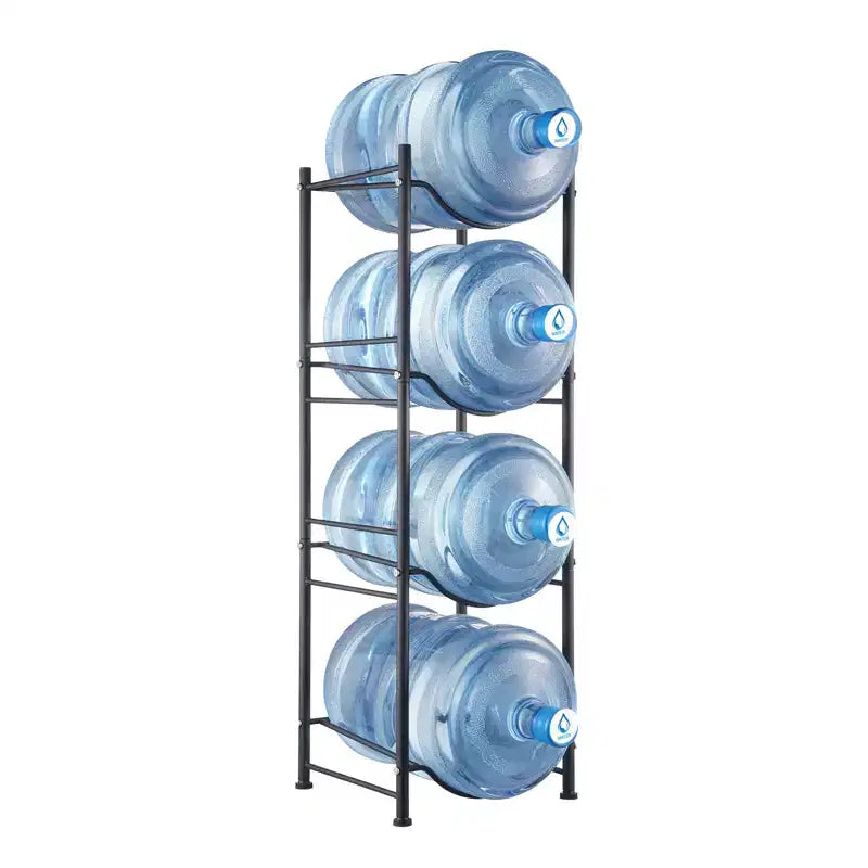 VEVOR 4 Tiers Water Jug Holder, 5 Gallon Water Bottle Holder, Single Row Water Bottle Rack for 4 Bottles, Heavy Duty Water Jug Rack