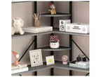 Bücherregal aus MDF und Metall, 5 Etagen, L-förmig, Eckregal, 176,5 cm hoch